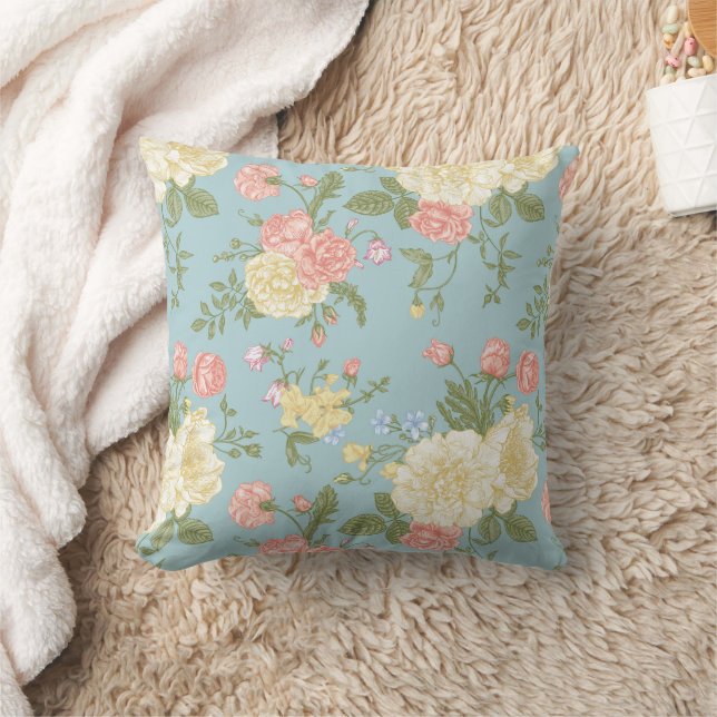 Coussin Jardin Peony motif floral (Couverture)