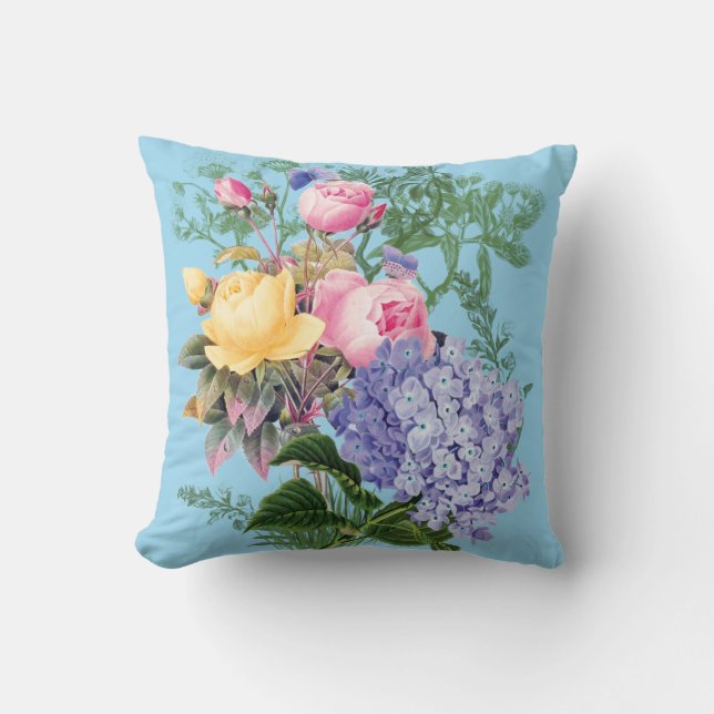 Coussin Jardin rose (Recto)