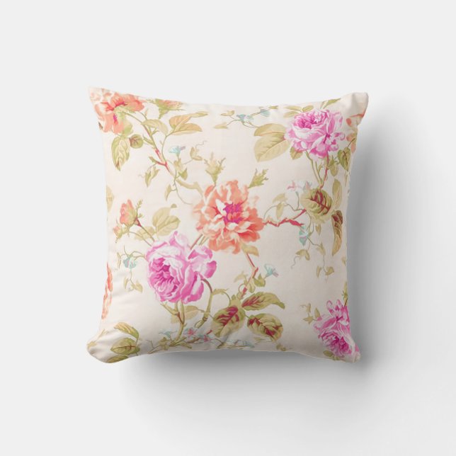 Coussin Jardin rose de PixDezines (Recto)