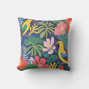 Coussin Jardin Tropical Art Moderne Expressionniste