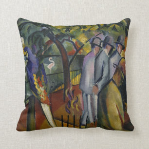 Coussin Jardin zoologique I d'August Macke