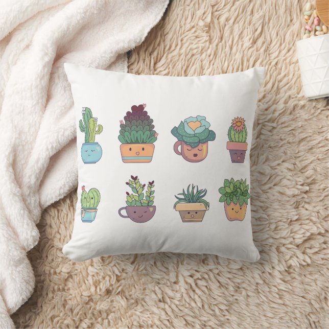 Coussin Jardinage, amour cactus, maison (Couverture)