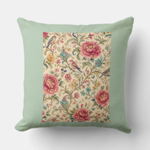 Coussin Jardins de Shiraz Oiseaux chanteurs & Chintz de