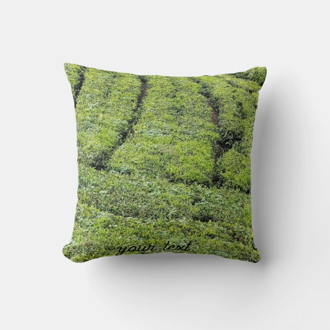 Coussin Jardins de thé de Munnar sur  (Recto)
