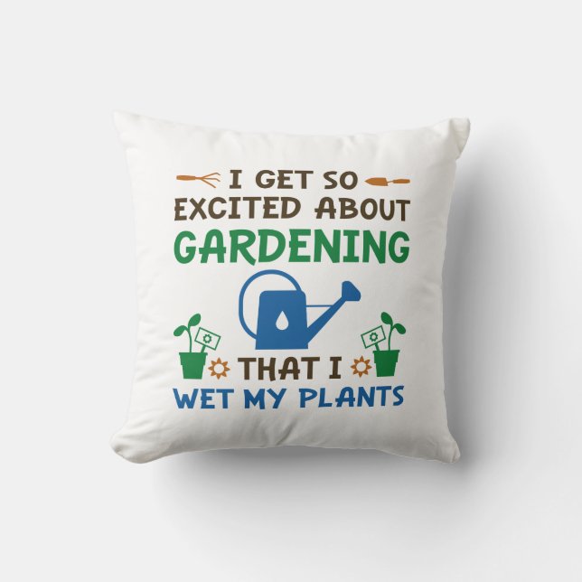 Coussin J'arrose mes plantes (Recto)