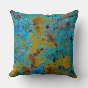 Coussin Jasper Chrysocolla Bleu Tacheté