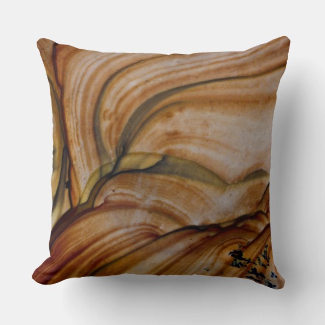 Coussin Jasper de Deschutes de couleur marron (Recto)