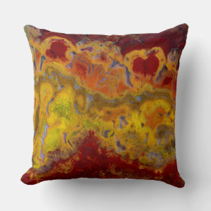 Coussin Jasper de rayloa rouge et jaune