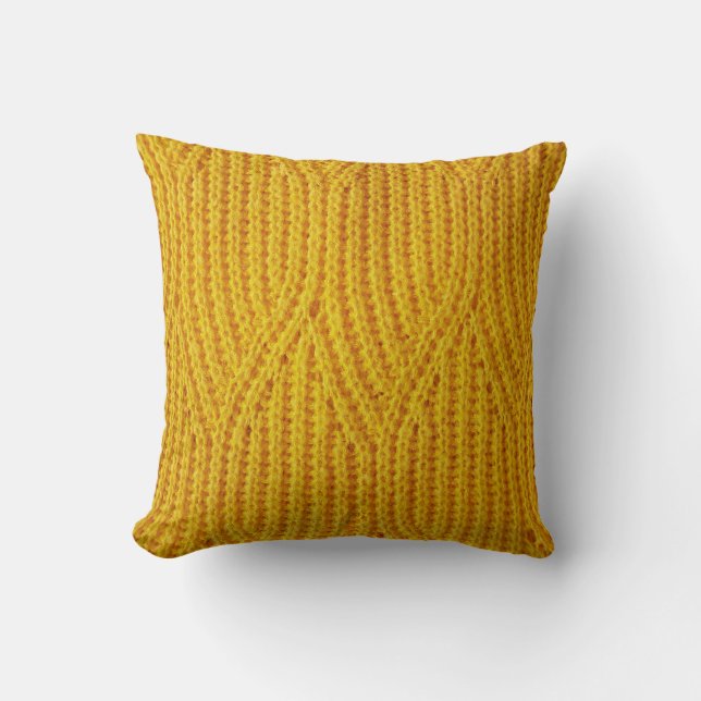Coussin Jaune : Arrière - plan de surface textile. (Recto)