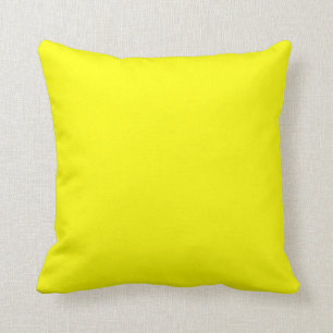 Coussin jaune citron lumineux