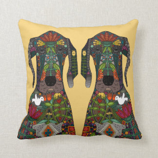 Coussin Jaune d'amour de great dane