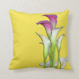 Coussin Jaune de bouquet de zantedeschia