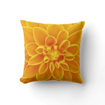 Coussin jaune de fleur