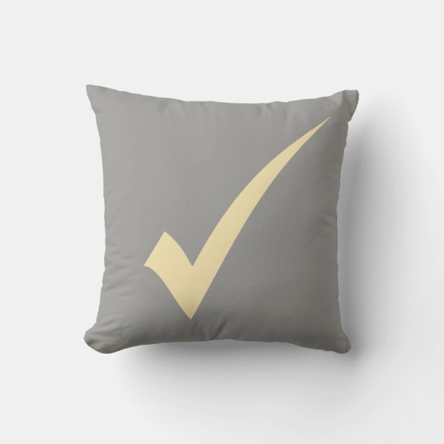 Coussin jaune de marque de signe de symbole de (Recto)