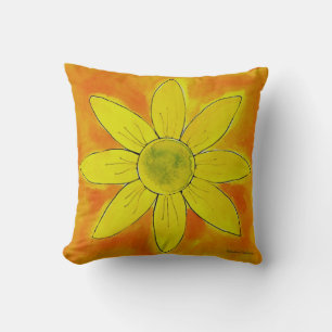 Coussin jaune de MoJo d'Américain de ~ de