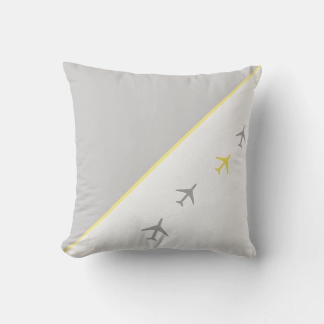 Coussin jaune de mouche d'aviation d'avions (Recto)