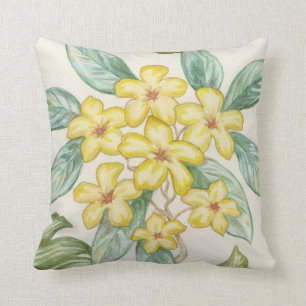 Coussin jaune de Plumeria