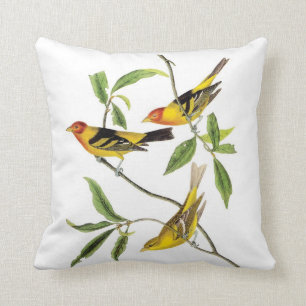Coussin jaune de Tanager de John James Audubon
