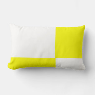 coussin jaune et blanc lumineux solide