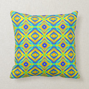Coussin Jaune et Bleu