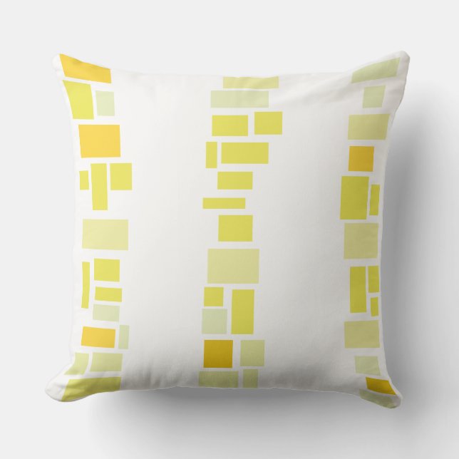 Coussin Jaune MOSIAC TILES DESIGN Retro Jeu d'oreiller (Recto)