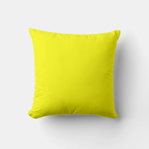 Coussin Jaune Néon Uni