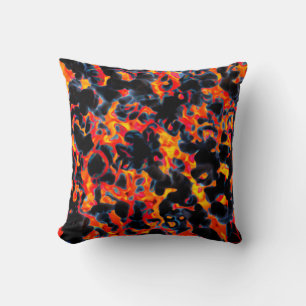 Coussin Jaune noir et rouge