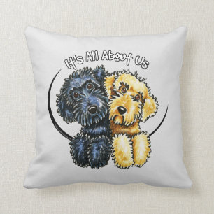 Coussin Jaune noir IAAU de Labradoodles