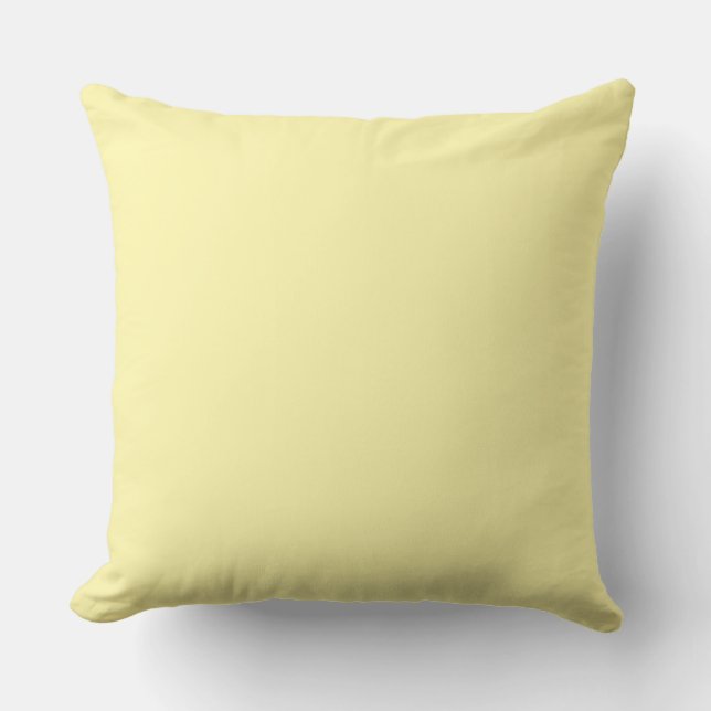 Coussin Jaune Pâle Décoratif (Recto)