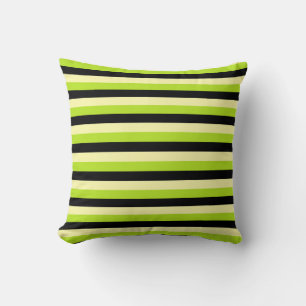 Coussin Jaune pâle, Vert citron et Grandes noires