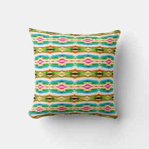Coussin Jaune Turquoise Rouge Blanc Petits Carreaux de sty