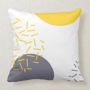 Coussin Jaunissez, refroidissez, art géométrique moderne