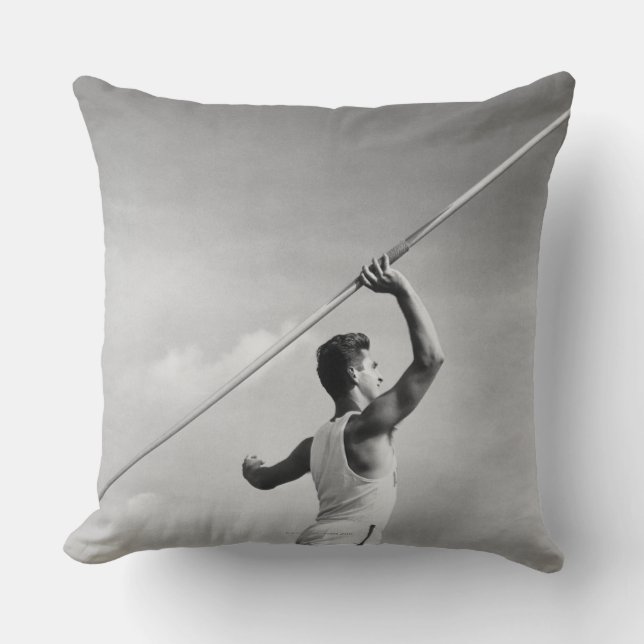 Coussin Javelot de lancement d'homme (Recto)
