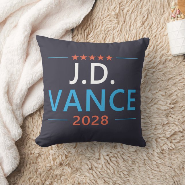 Coussin JD Vance 2028 Républicain Patriotique (Couverture)