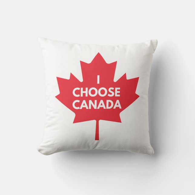 Coussin Je Choisis L'Oreiller À Jets Du Canada (Recto)