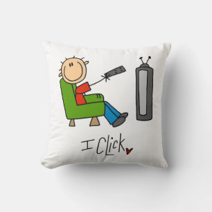 Coussin Je clique Accro à la TV