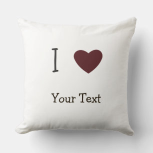 Coussin Je Coeur avec votre texte
