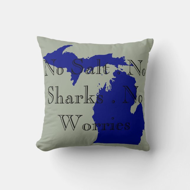 Coussin Je coeur Michigan (Recto)