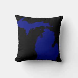 Coussin Je coeur Michigan grand état lac