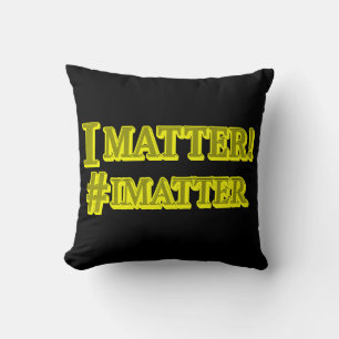 Coussin "JE COMPTE !" Conception d'expression mignonne. A