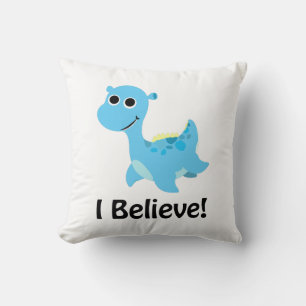 Coussin Je Crois ! Cute Blue Nessie