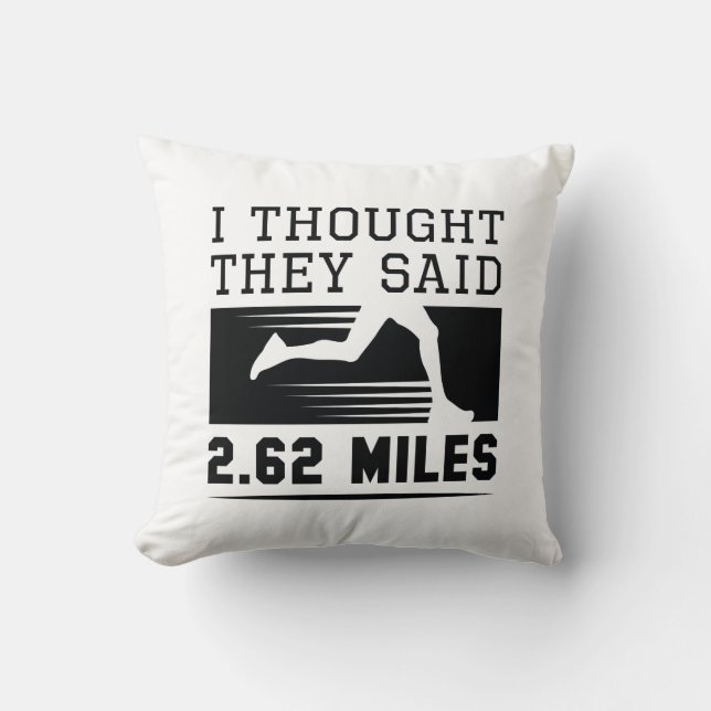 Coussin Je croyais qu'ils disaient 2,62 miles (Recto)