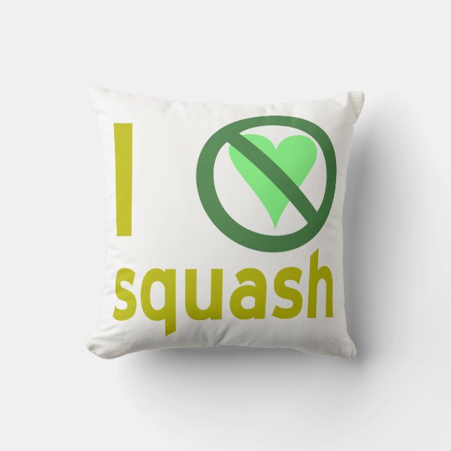 Coussin Je déteste la courge, pas d'amour (Recto)
