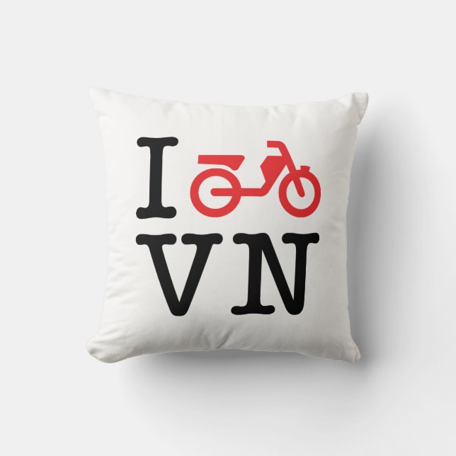 Coussin Je fais du moto Vietnam (Recto)