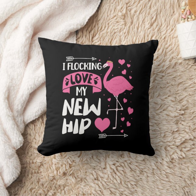 Coussin Je Flocking Love My New Hip New Hip Remplacement (Couverture)
