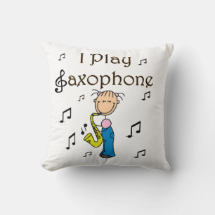 Coussin Je Joue du Saxophone T-shirts et Cadeaux pour Figu