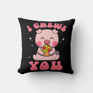 Coussin Je mâche ta pizza