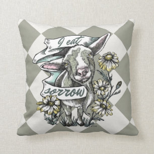 Coussin Je Mange Chagrin : Chèvre et marmite (chèques)