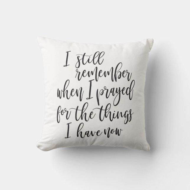 Coussin Je me souviens encore, prière, citations simples m (Recto)