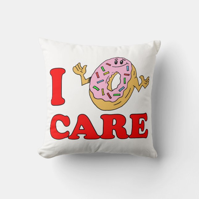 Coussin Je m'en fiche (beignet) (Recto)